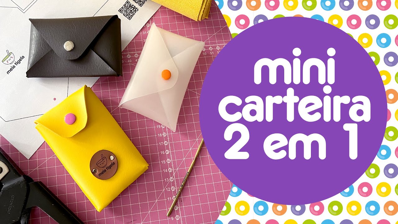 Mini Carteira 2 em 1 - super fácil e sem costura!