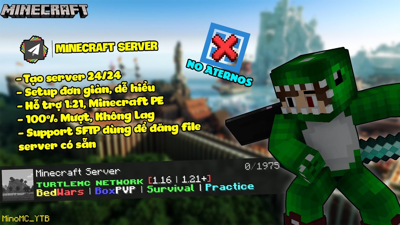 Cách Tạo Server Minecraft Bằng Hosting Chạy 24/24 Không Lag - Minecraft Server | MinoMC_YTB