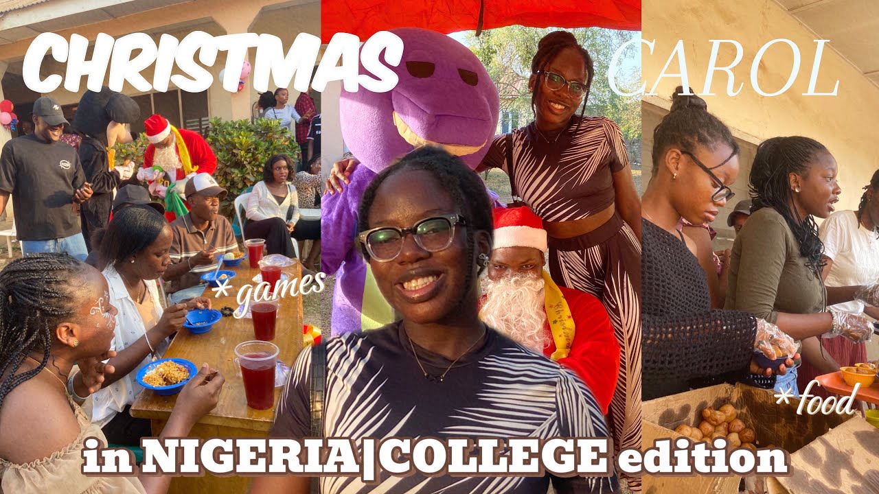 Christmas in a Nigerian college||carol party+food+games+finally going home…