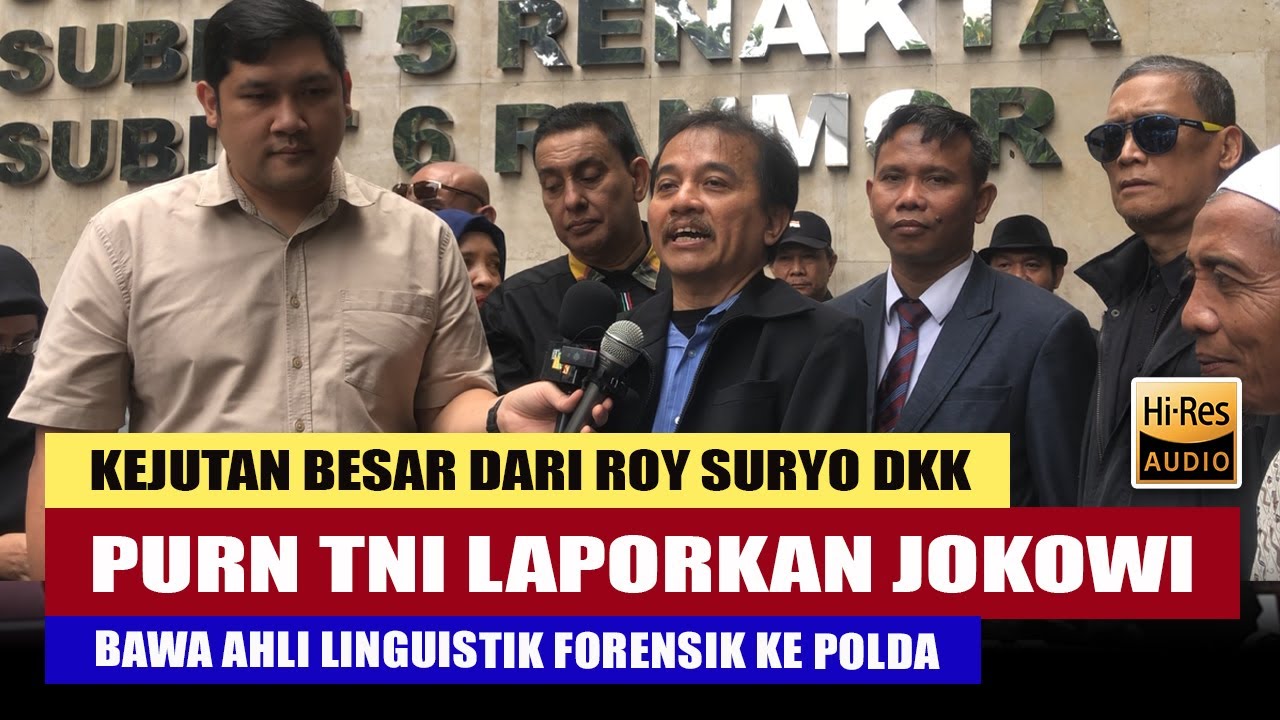 🔴KEJUTAN ROY SURYO CS DI POLDA❗USAI HADIRKAN SAKSI AHLI PURN. TNI LAPORKAN JOKOWI