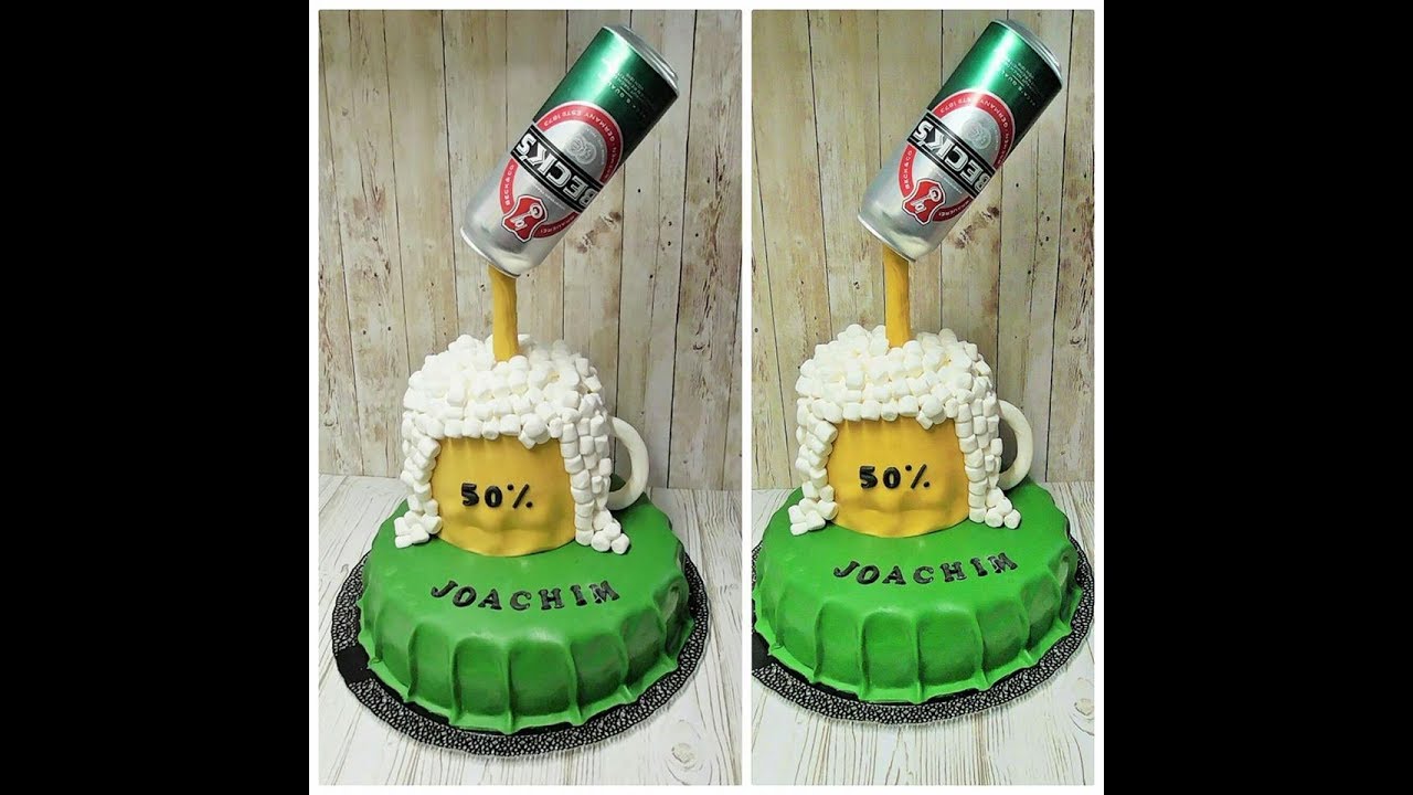 Motivtorte Torte mit Kokoskreme Biertorte