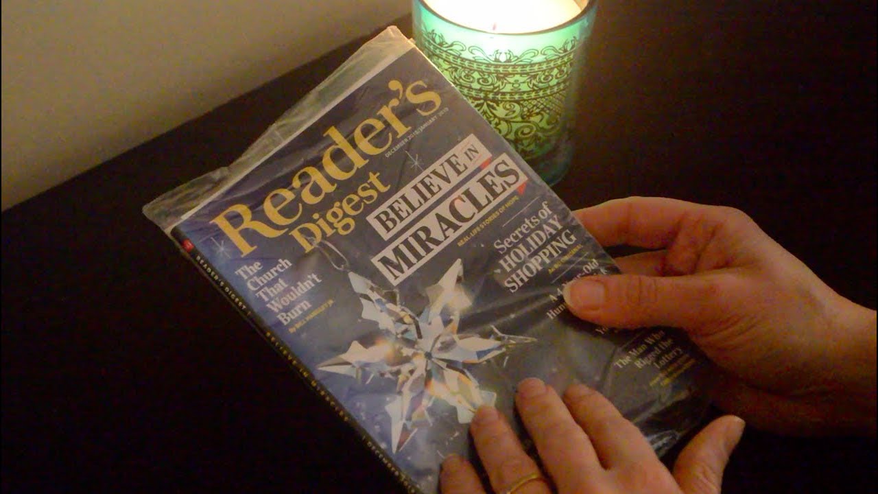 Asmr - Candle Light Magazine Reading/ Page Turning