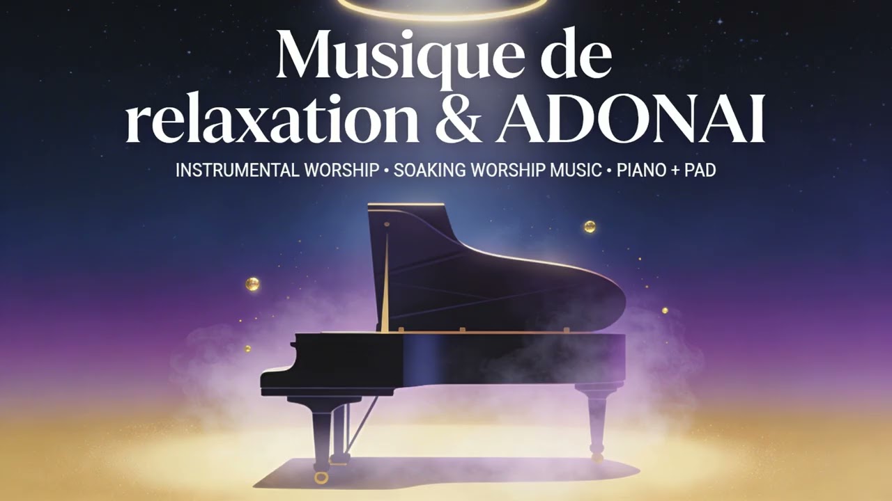 Musique de relaxation et ADONAI :INSTRUMENTAL WORSHIP : SOAKING MUSIQUE D'ADORATION : PIANO + HARP