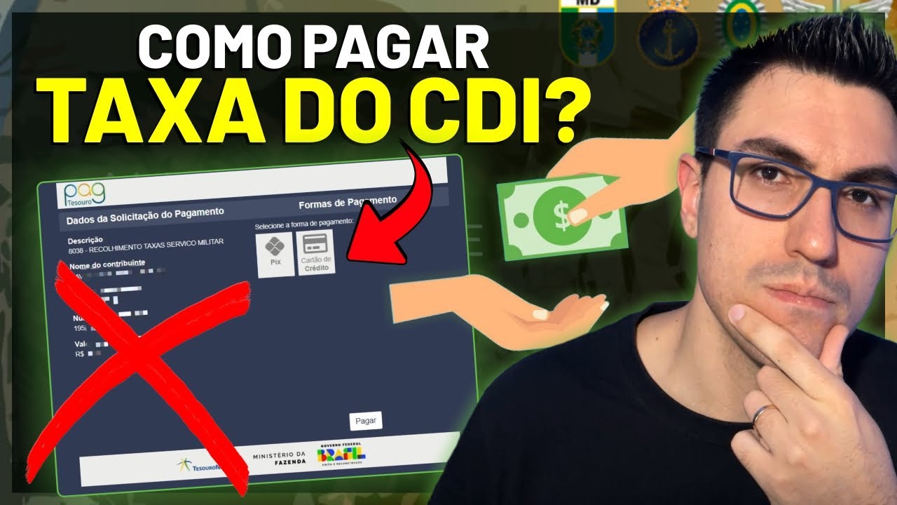 ERRO 405 NO PAGAMENTO: COMO PAGAR TAXA DO CDI (CERTIFICADO DE DISPENSA) NO ALISTAMENTO MILITAR?