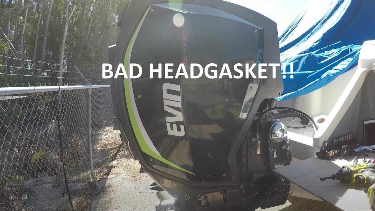 Evinrude Etec 300 Head Gasket. G2 300 Water Jacket Leak. Evinrude cylinder head removal and replace.