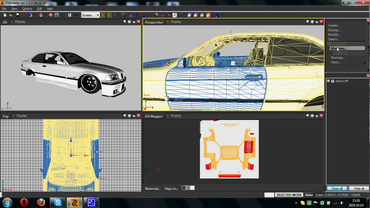 ZModeler2 Making PaintJob for GTA San Andreas car