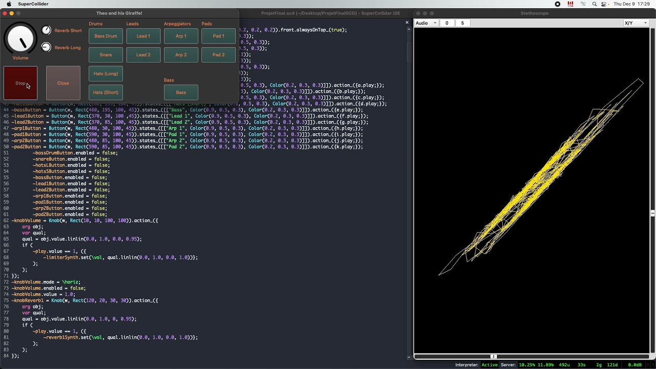 Theo and his Giraffe! - A SuperCollider algorithmic composition