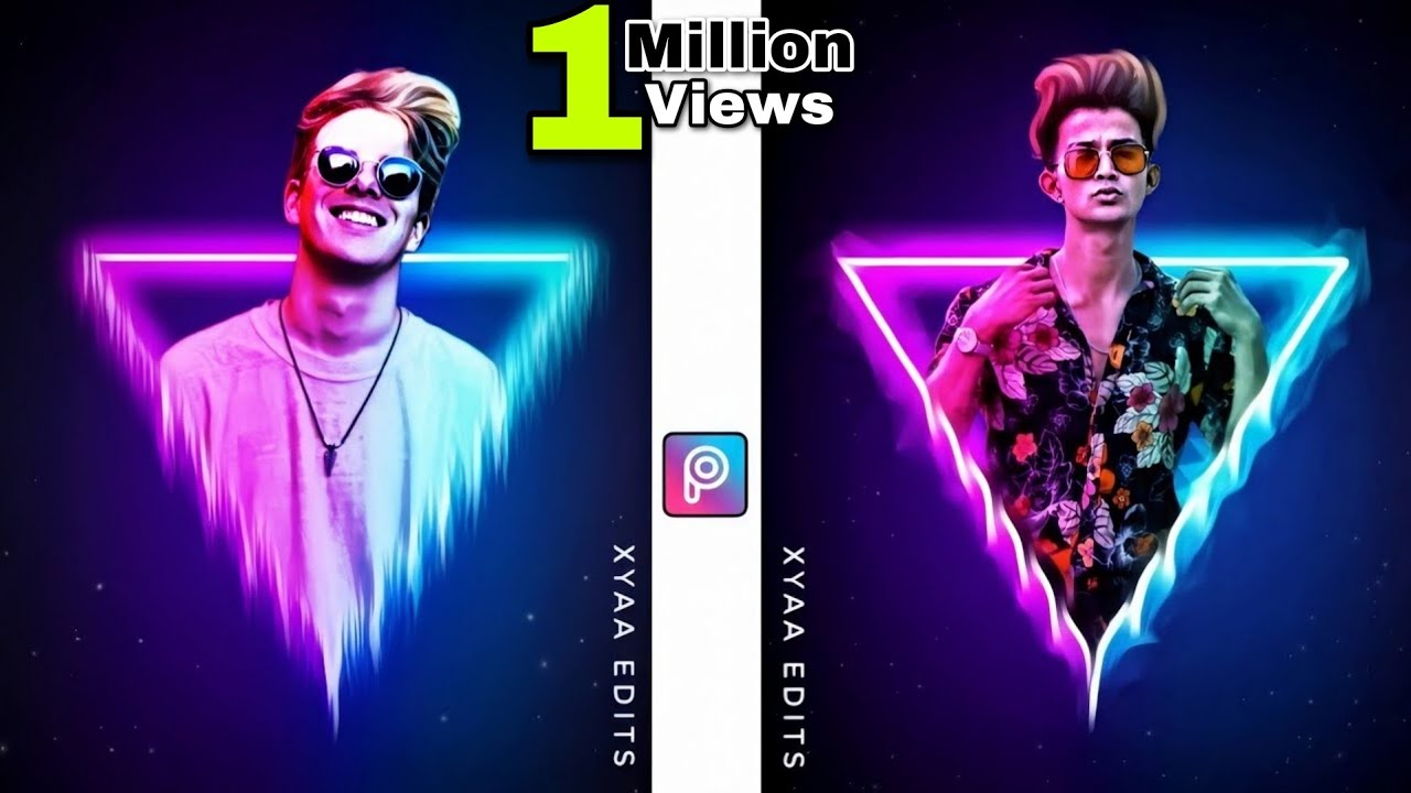 Picsart Neon Triangle Concept🔥| Picsart Photo Editing | Picsart Editing New Style || Xyaa Edits🔥