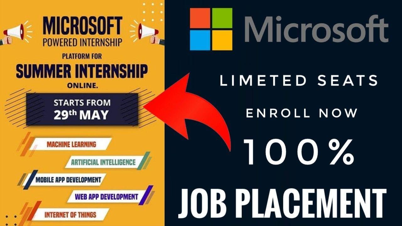 Microsoft Online Summer Internship | Microsoft Certificate | 100% Placement 2020