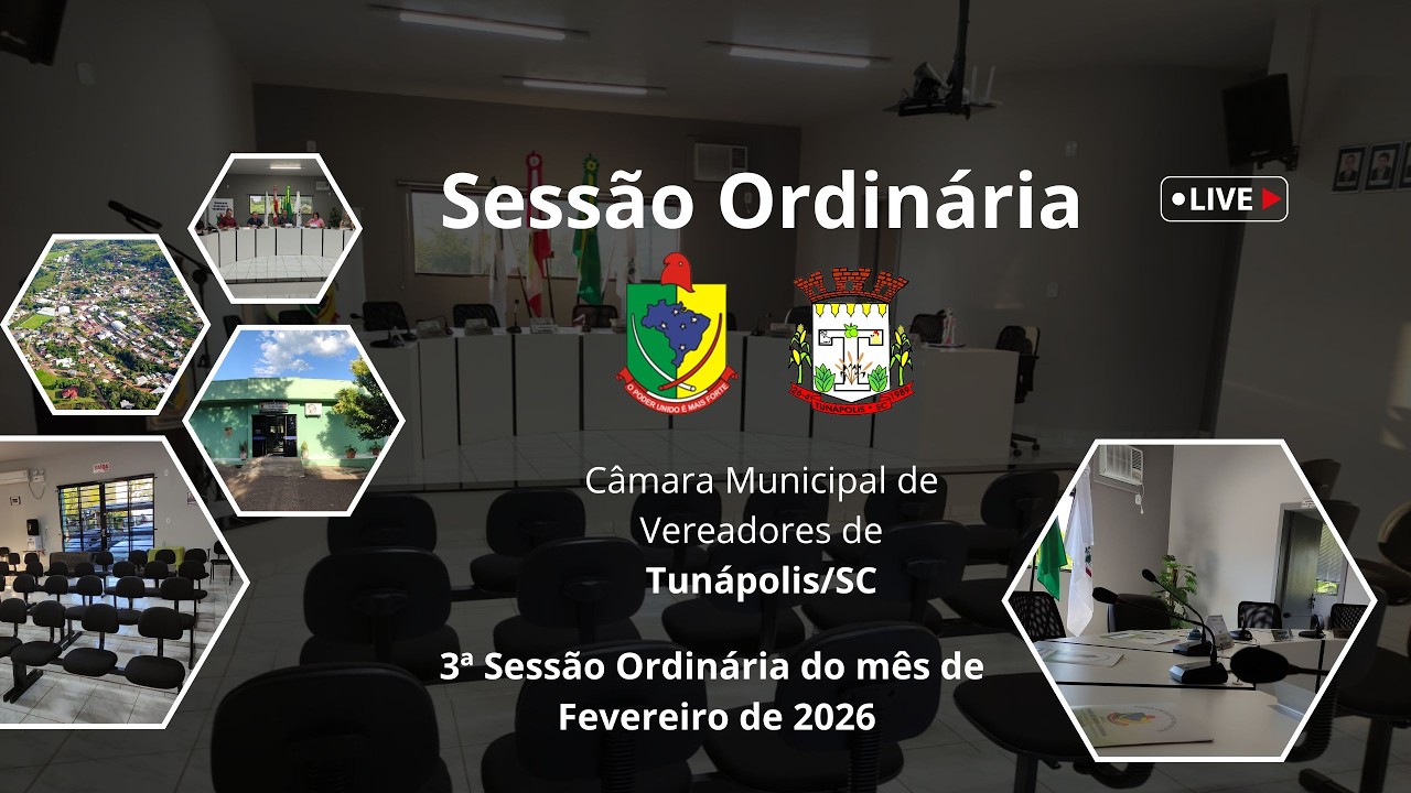 3ª Sessão ordinária do mês de Fevereiro de 2026.