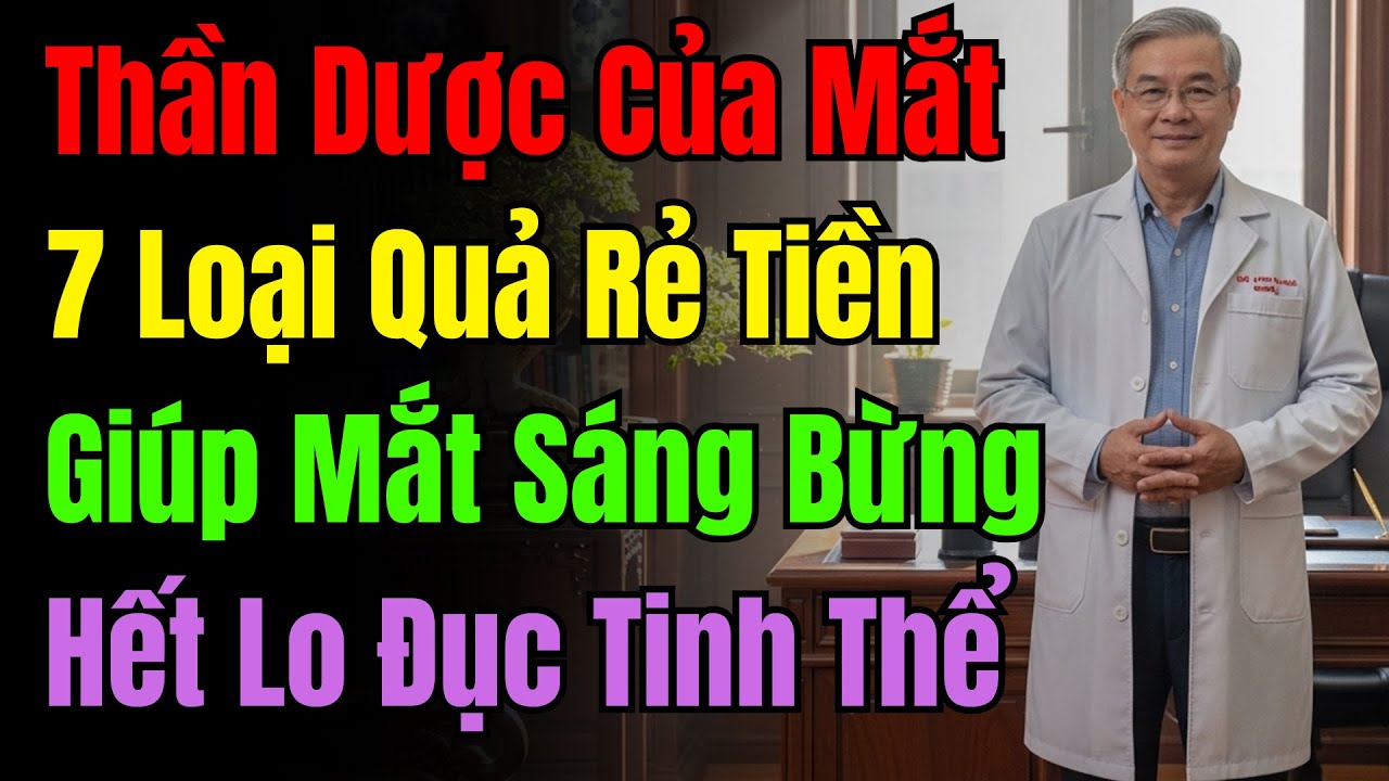 Mắt sáng tinh anh ở tuổi 70, không lo đục thủy tinh thể nhờ ăn 7 loại quả 'vàng' này mỗi ngày.