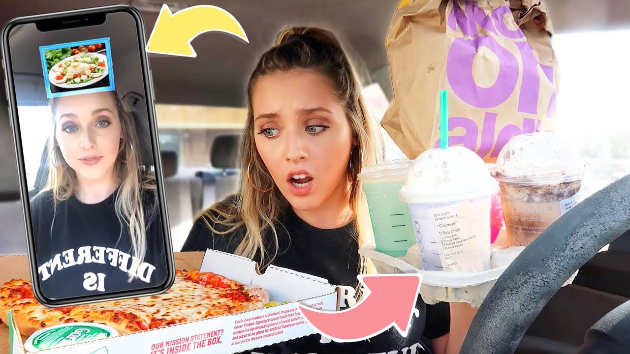 Letting INSTAGRAM FILTERS Decide What I EAT for 24 HOURS