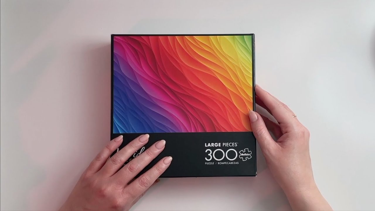 jigsaw puzzle ASMR • whisper • rainbow gradient puzzle 🌈