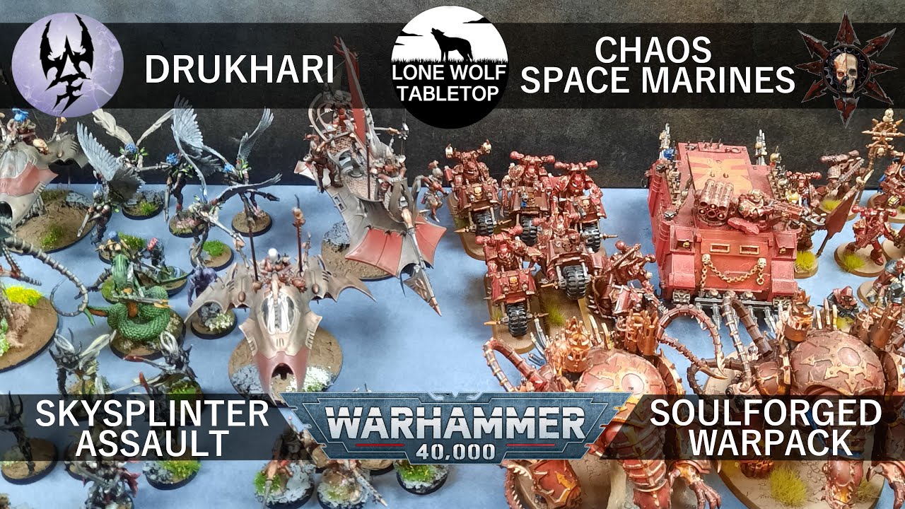 DRUKHARI vs CHAOS SPACE MARINES - WH40K Battlereport #079 [GER/DE]