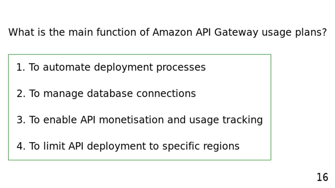 Amazon API Gateway - Quiz