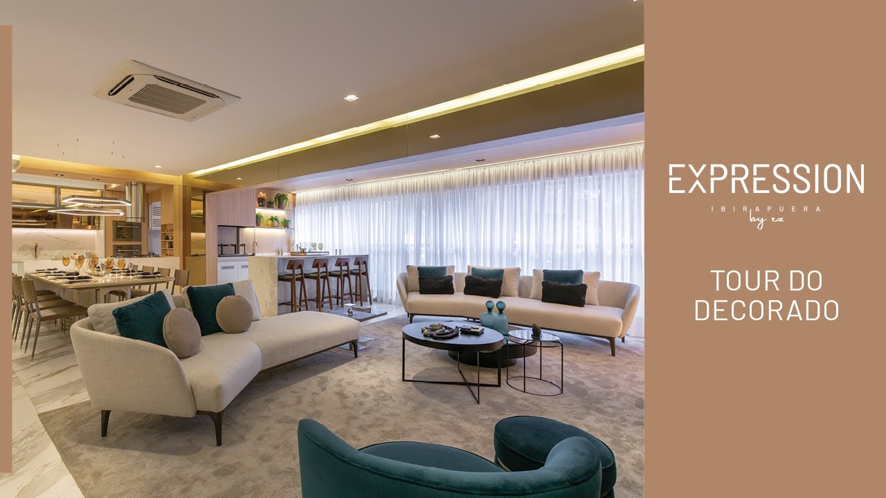 Expression Ibirapuera by EZ – Tour virtual do apartamento decorado de 169 m²