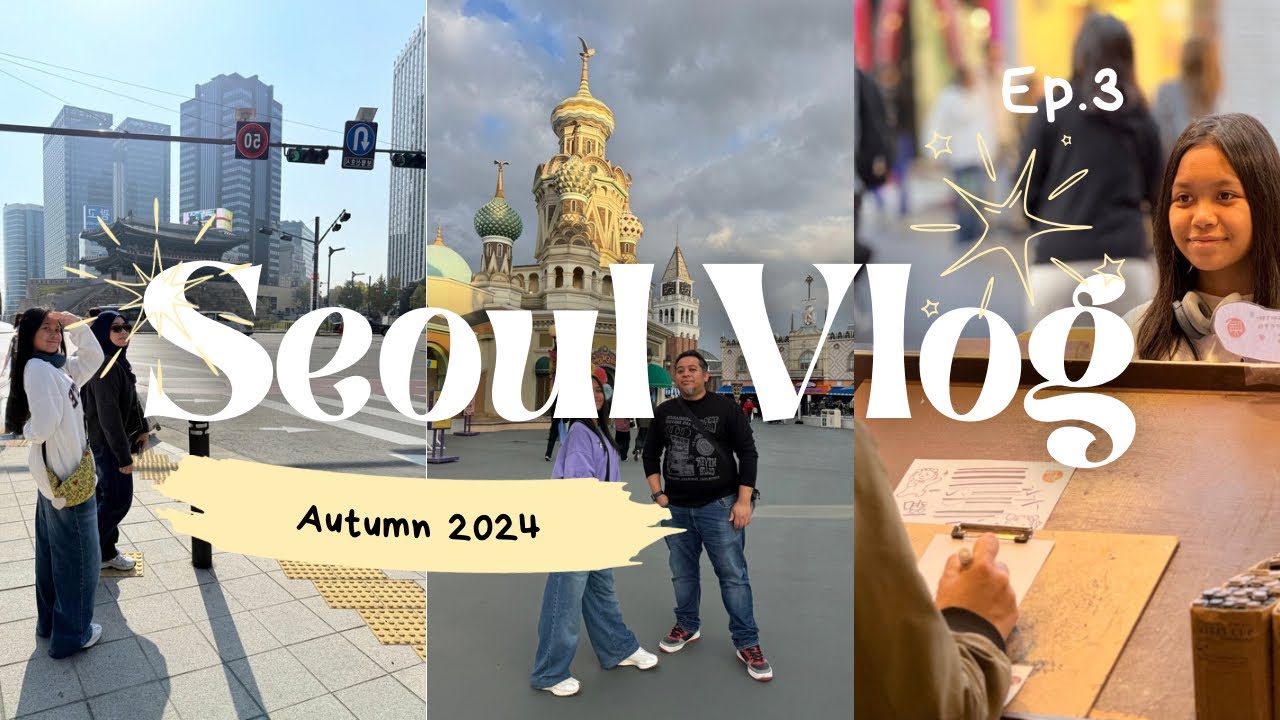 Seoul Day 4 & 5: Everland Theme Park, Myeongdong Caricature, Jojo Kalguksu | Vlog EP.3 🇰🇷