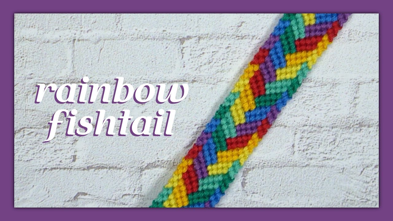 Rainbow Fishtail Friendship Bracelet Tutorial [CC]