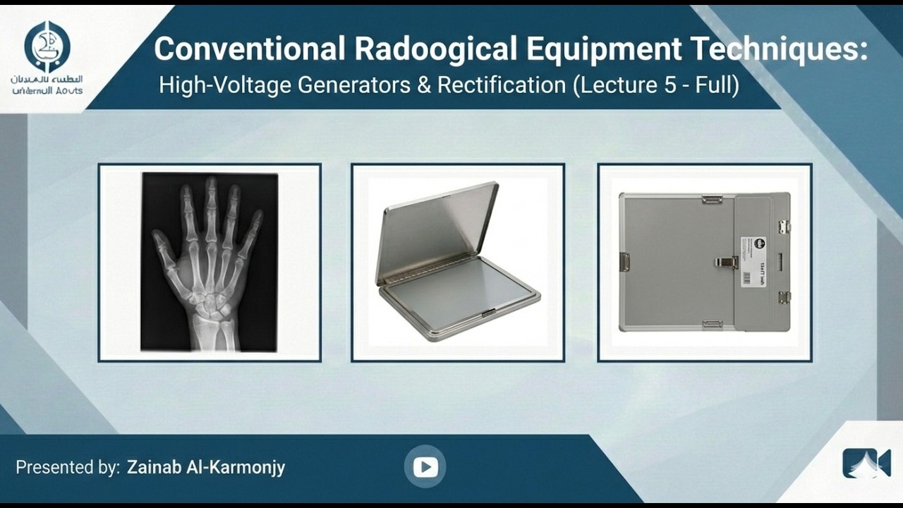 تقنيات الأجهزة الشعاعية التقليدية: الفيلم الشعاعي، شاشات التقوية، ومعالجة الصور (المحاضرة 5 - كاملة)