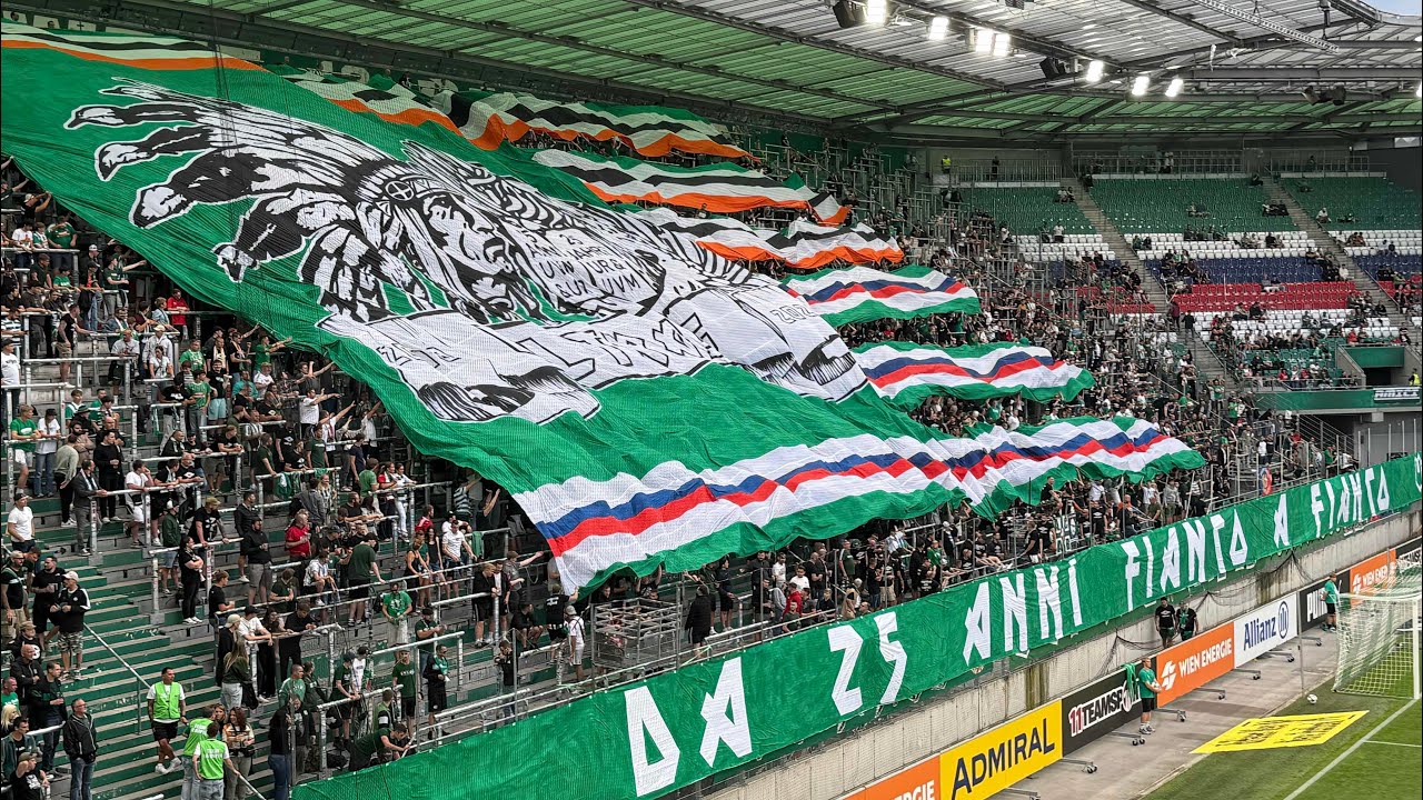 25 Jahre Fanfreundschaft: Rapid Wien & Venezia FC - Choreo & Pyo 🔥