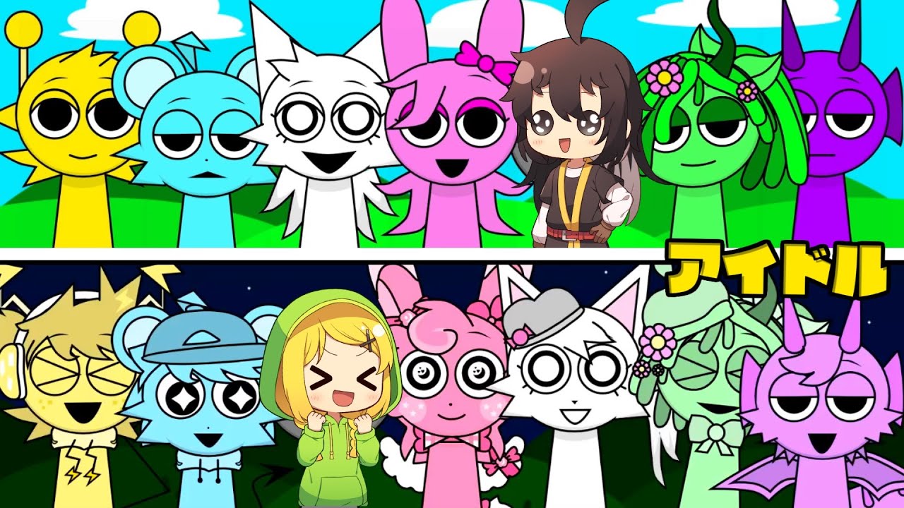 【ホラーゲーム】音楽を作るモンスター達が夜になると可愛くなる世界が最高だった【Sprunki】