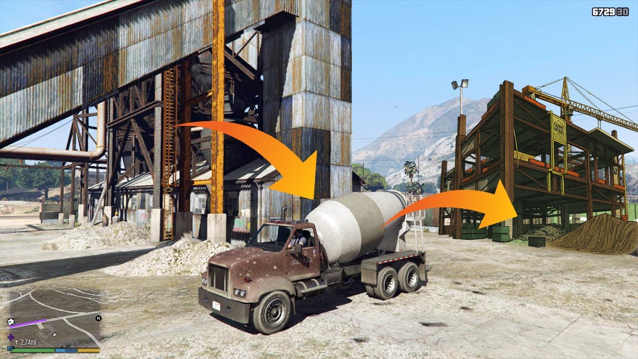 GTA 5–Delivering Ready Cement Mix From Factory to Construction Building Site|Realistic Truck Mission