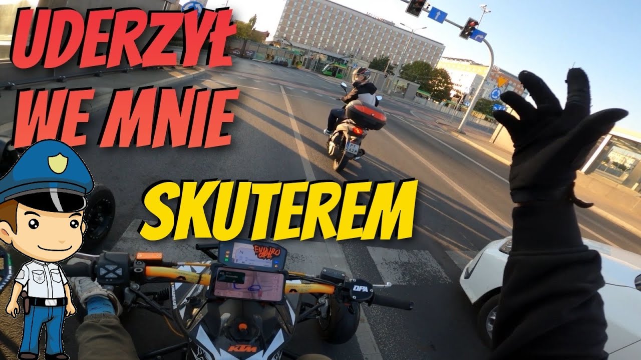 Dzwonimy na POLICJE - Pchał się skuterem na sam prz&oacute;d i uderzył mi w quada / TEST RAPTORA 1290 KTM