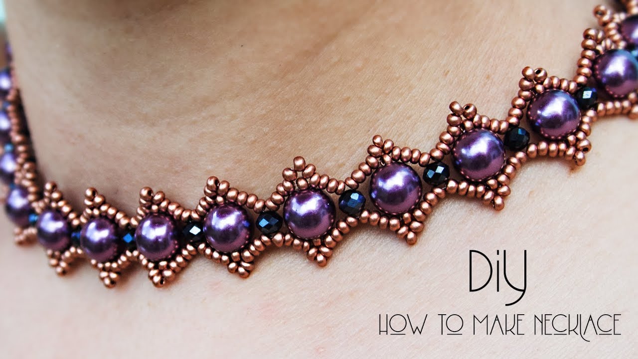 How To Make Necklace | Pearl Necklace At Home | Jewellery Making