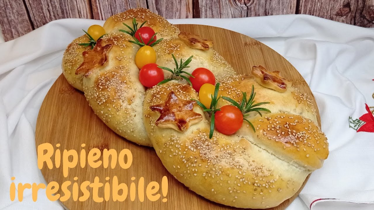 TRECCIA SALATA DELLE FESTE (e non solo!) Un lievitato ripieno sfizioso e saporito!