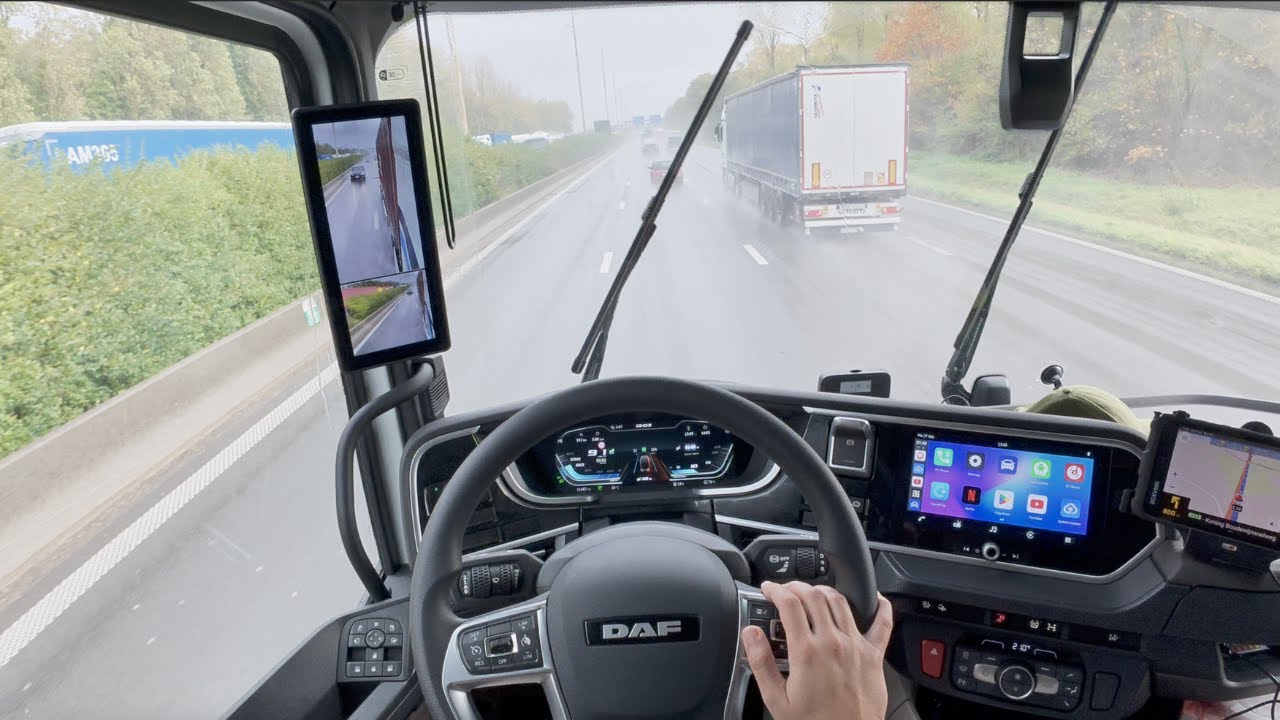 POV 4K ASMR Truck Driving | DAF XG Digital Mirrors | Belgium to Netherlands