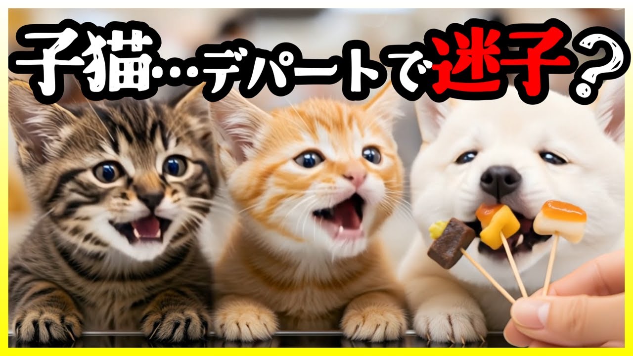 もふめし。/ デパートで迷子になっちゃった虎丸！？– Lost Kitten at the Mall