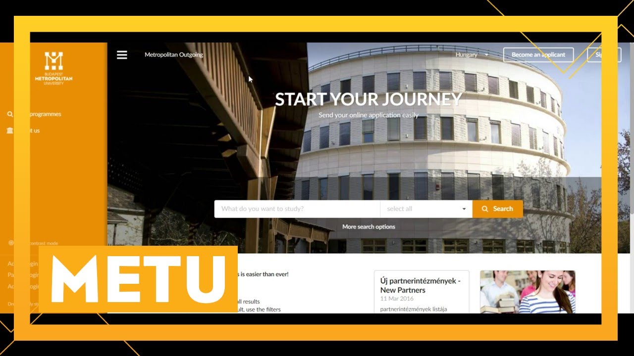 METU Erasmus Outgoing students - Start your journey: send your online application easily | METU