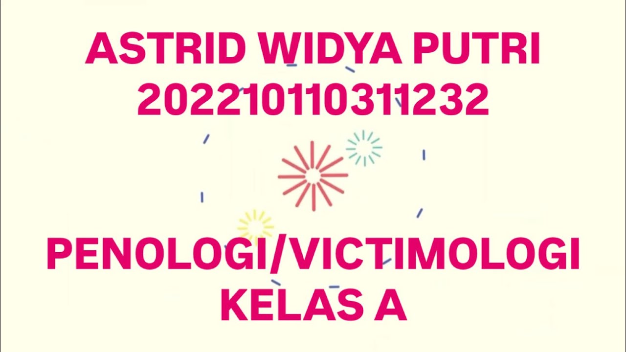 UAS PENOLOGI/VICTIMOLOGI - DOSEN PENGAMPU Yaris Adhial Fajrin., S.H,M.H