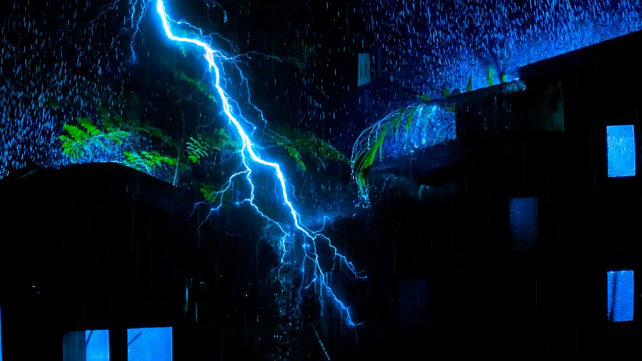 No Ads Rain Sounds for Sleeping – Deep Tin Roof Thunderstorm to Stop Overthinking and Sleep Fast