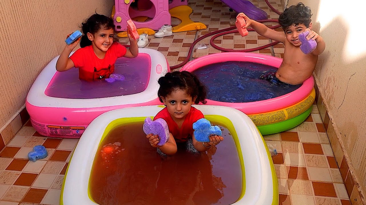 تحدي أشكال الباث بالمسبح مع لولو وأنس!!