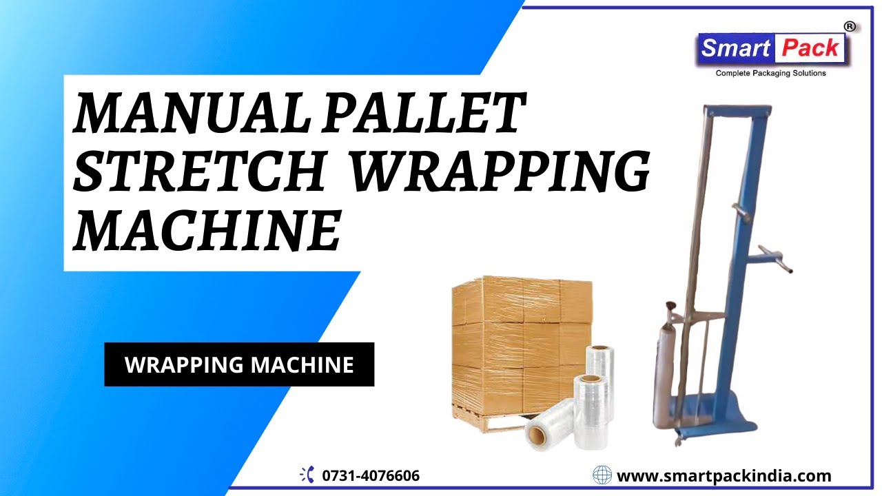Manual Pallet Stretch Wrapping Machine - Wrapper Machine CONTACT- +91 9109108483