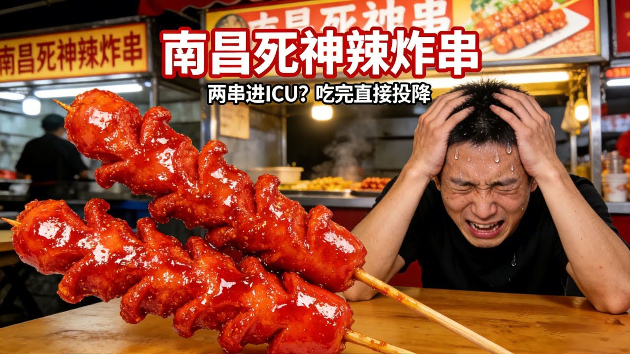 🌶️🔥南昌死神辣炸串有多狠？两串就能进 ICU？吃完我直接原地投降【辣王刘泳杰】