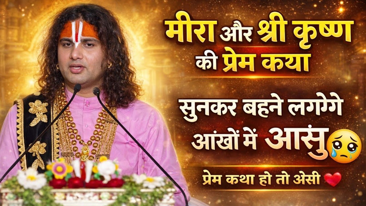 मीरा और श्री कृष्ण की प्रेम कथा सुनकर बहाने लगेंगे आंखों में आंसू#aniruddhacharya #bhagwatkatha#live