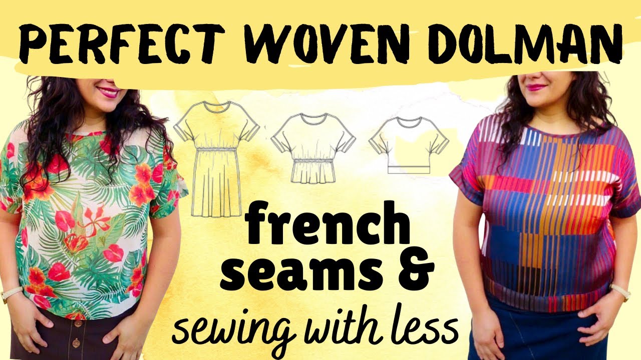 How to save fabric and sew with less + French seams tutorial. Melrose dress/top (Itch to Stitch).