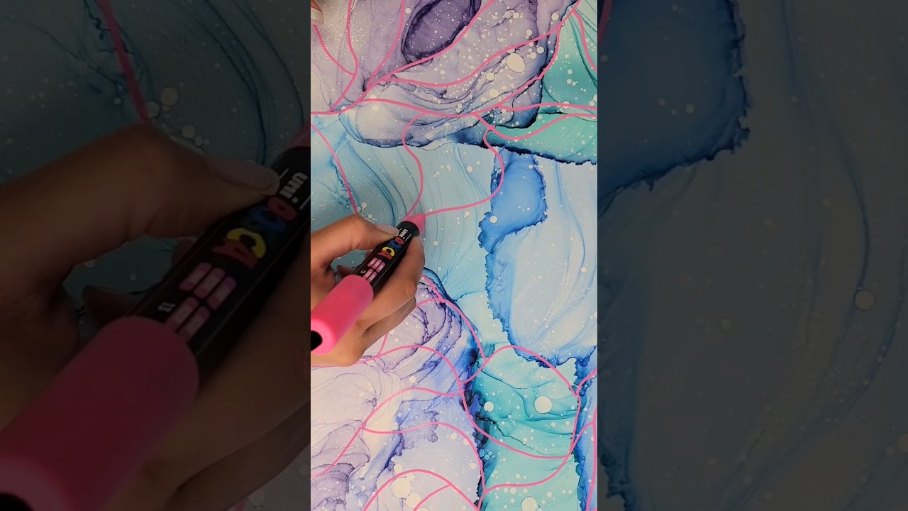 Alcohol ink work in progress. Pastel color abstract art. 