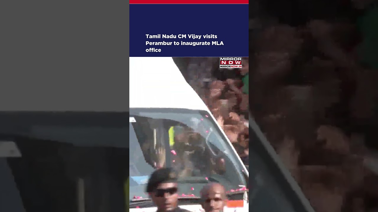 Tamil Nadu CM Vijay Receives Grand Welcome At Perambur MLA Office Inauguration #shorts