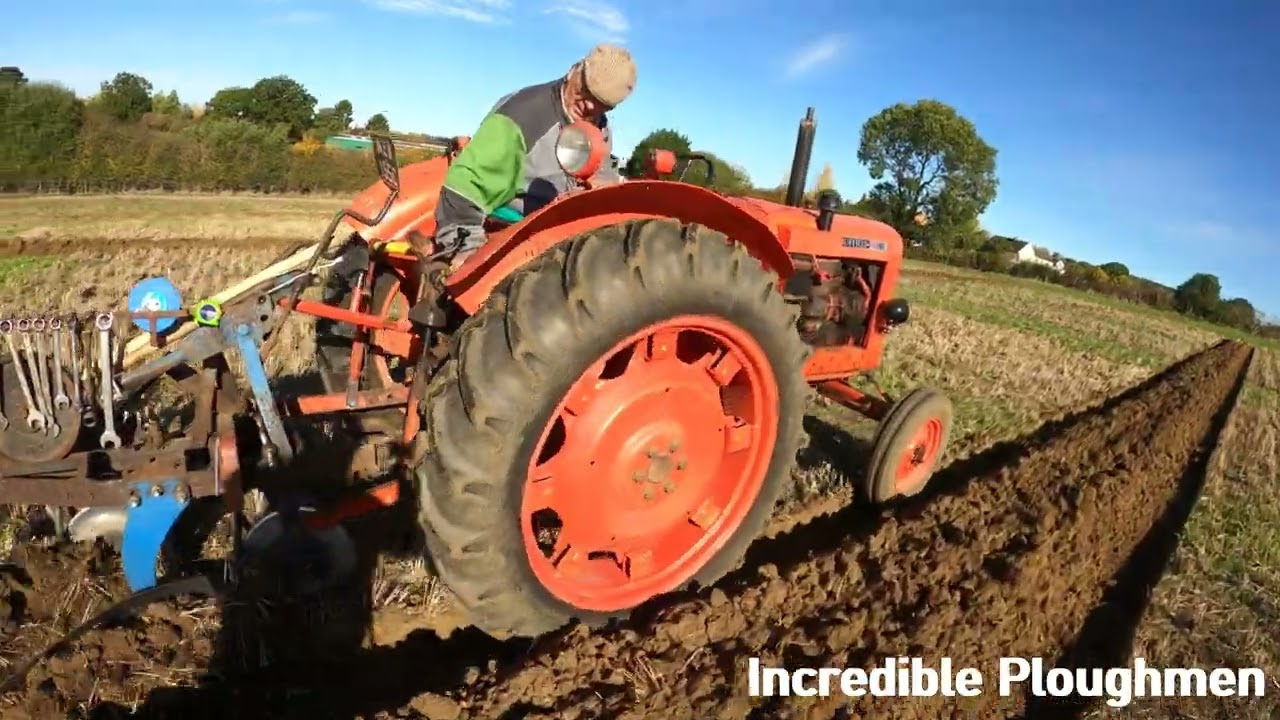 1965 Nuffield 10/60 3.8 Litre 4-Cyl Diesel Tractor (61 HP) with Ransomes Plough