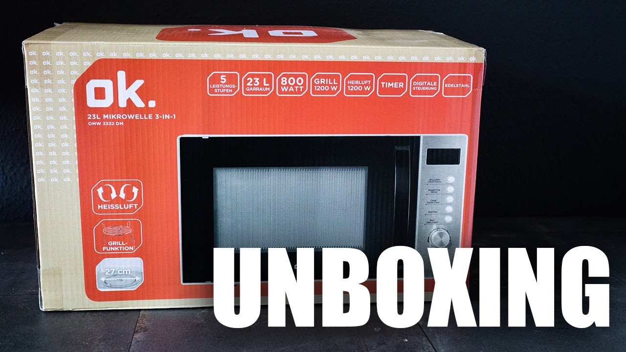 neue günstige Mikrowelle. Was ist alles dabei ? UNBOXING GERMAN OK. Mikrowelle von Media Markt