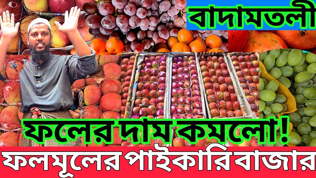 ঢাকা বাদামতলীতে ফলমূলের পাইকারি দাম কমলো! খুচরা বাজারে কমবে কি? Fruits price at Badamtali in Dhaka
