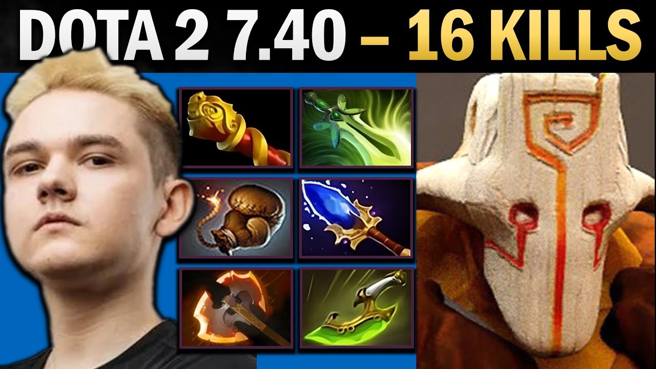 Juggernaut Pro Carry with Butterfly and 16 Kills - Dota 7.41