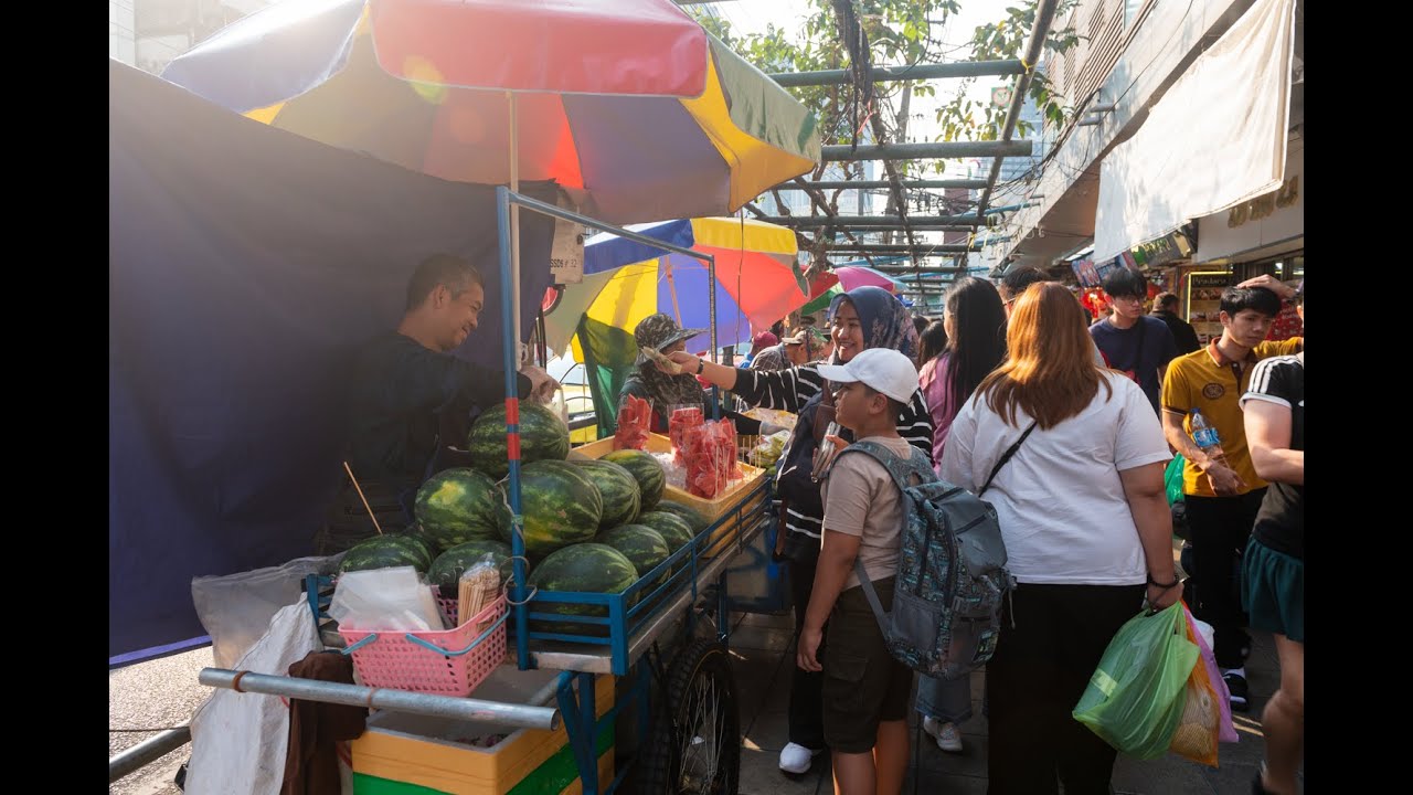 [4K] Bangkok walking tour from Pratunam to BTS Ratchathewi station