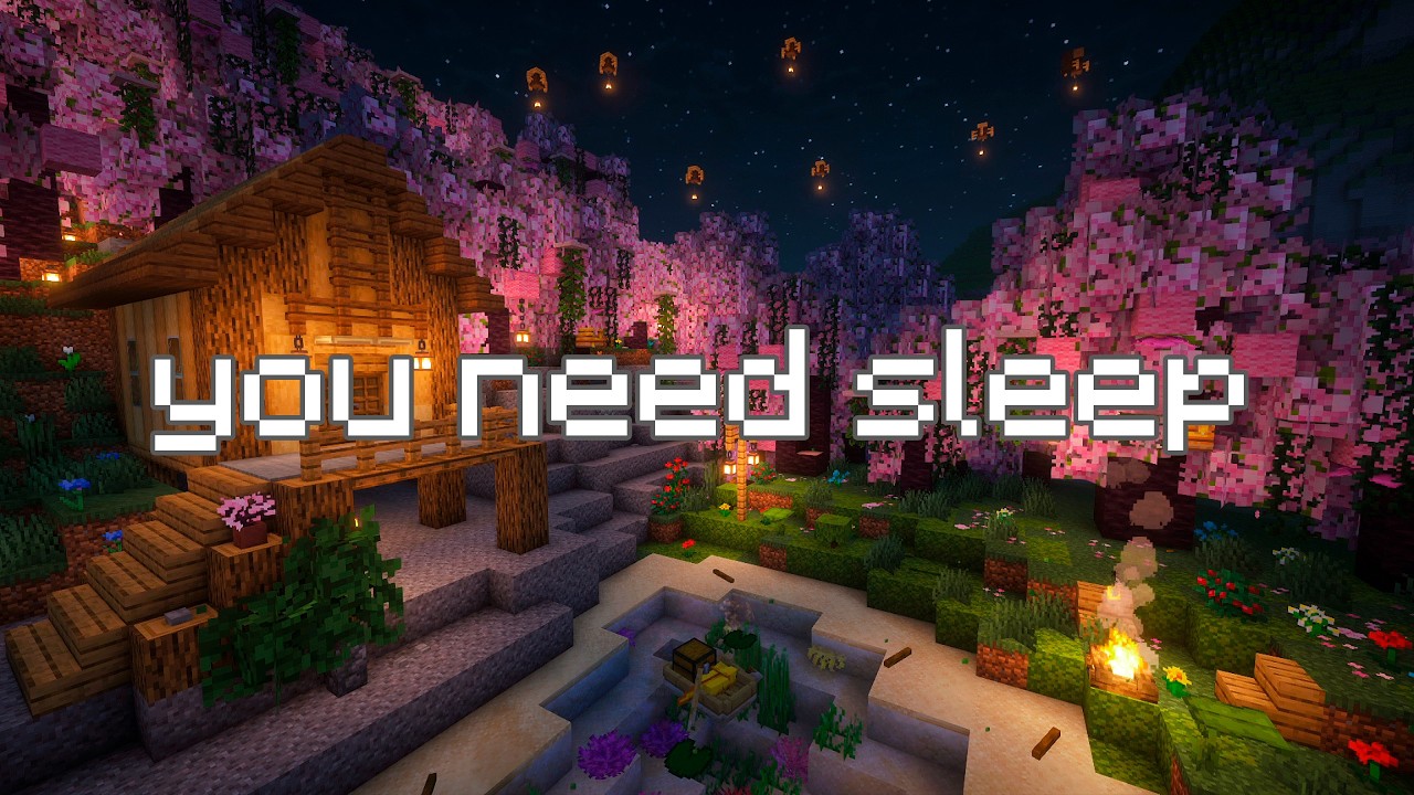 pov: it's 3am, your thoughts won't shut up... (minecraft music & fire, rain)