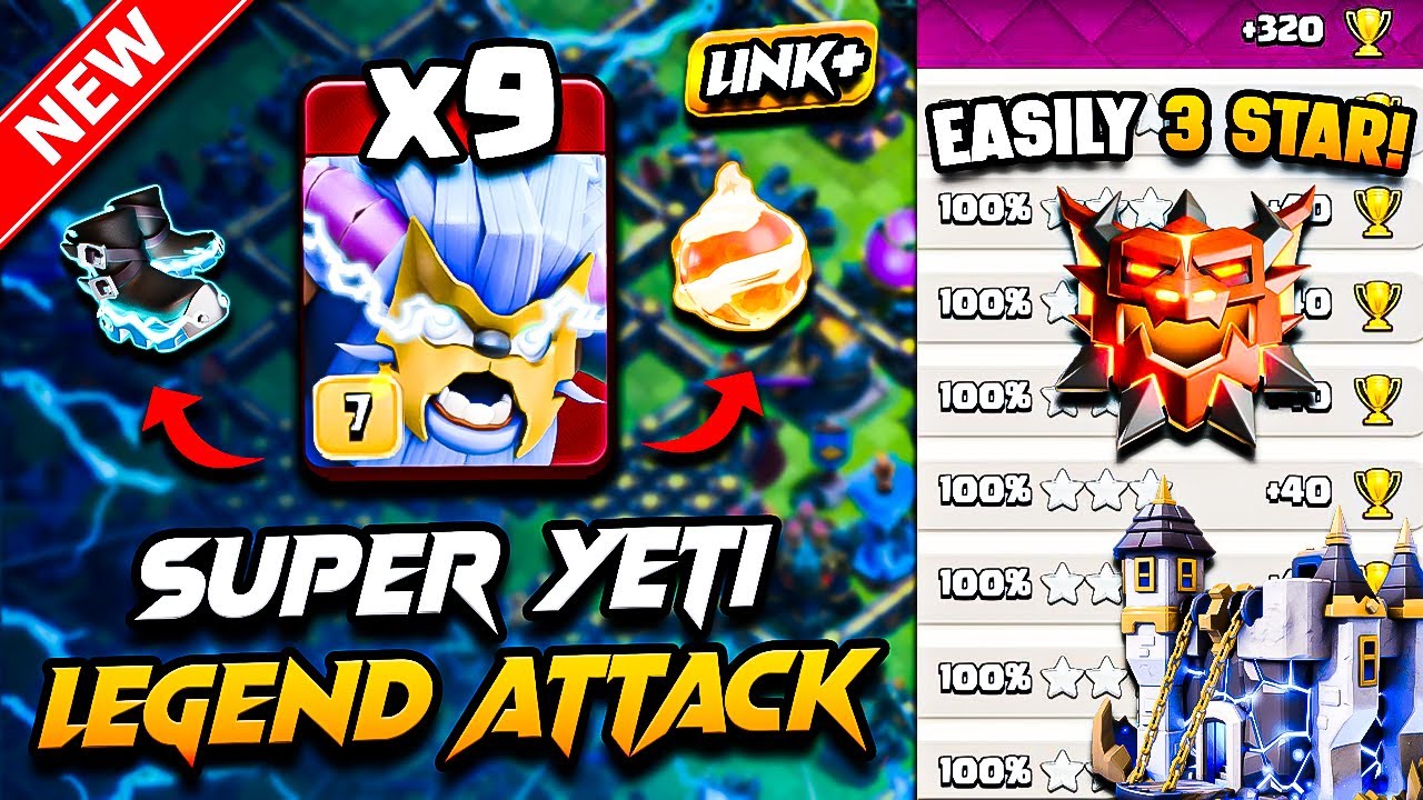Th18 SUPER YETI Attack Clash of Clans | Best TH18 Attack Strategy With SUPER YETI (Town Hall 18) COC