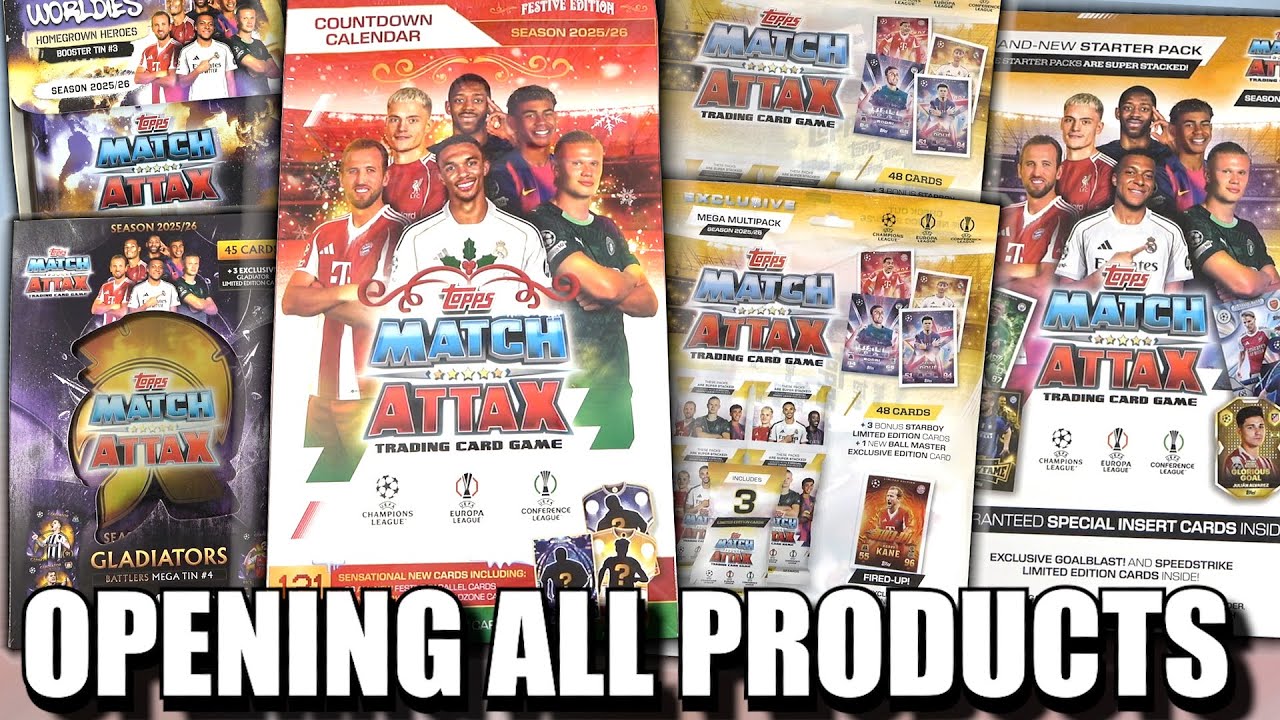 Opening EVERY MATCH ATTAX 2025/26 Product | Multipacks Tins & Advent Calendar | UK Shop Exclusives