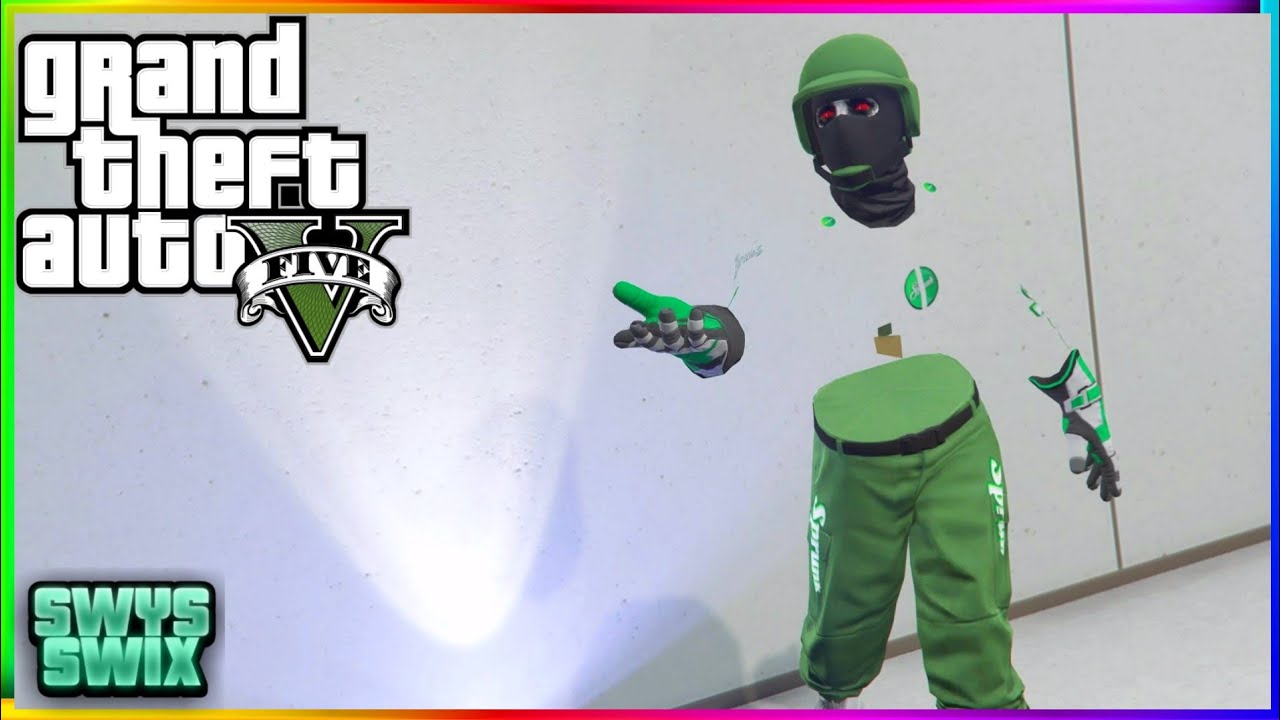 AVOIR UNE TENUE MODDER INVISIBLE VERTE + LOGO SPRUNK SUR GTA 5 ONLINE | 1.51 | PS4 |